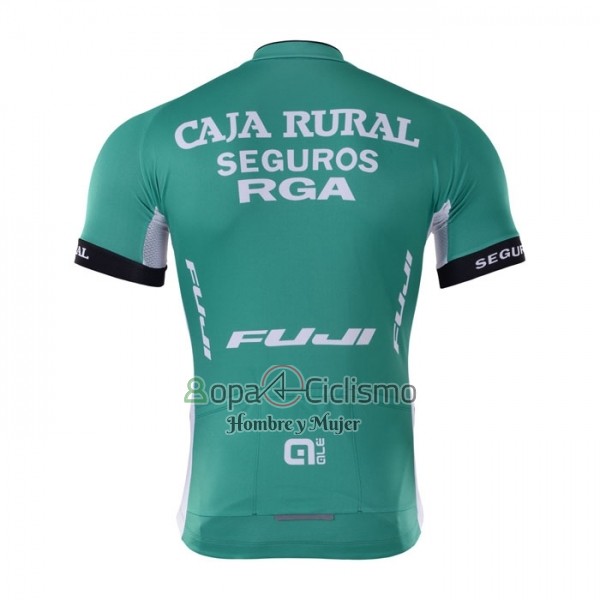 Caja Rural Ropa Ciclismo Culotte Corto 2018 Hombre Mangas Cortas Verde Blanco